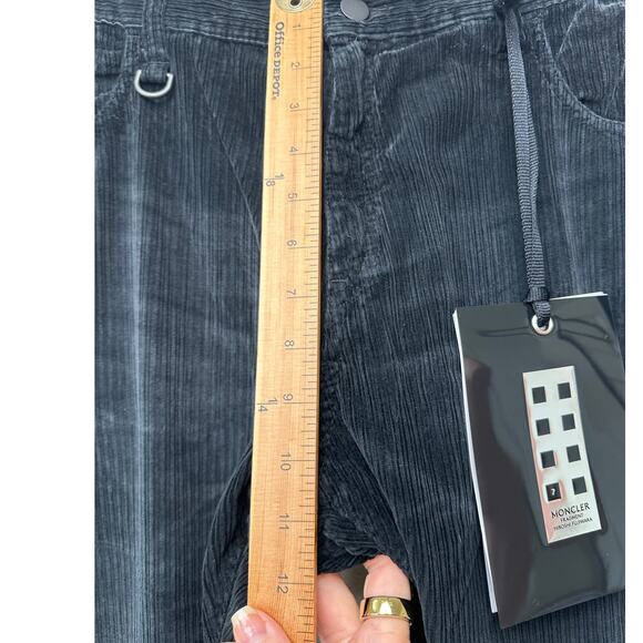 NWT Moncler 7 Fragment Corduroy Pants Black Men’s 50 Side Code Print - Picture 14 of 16
